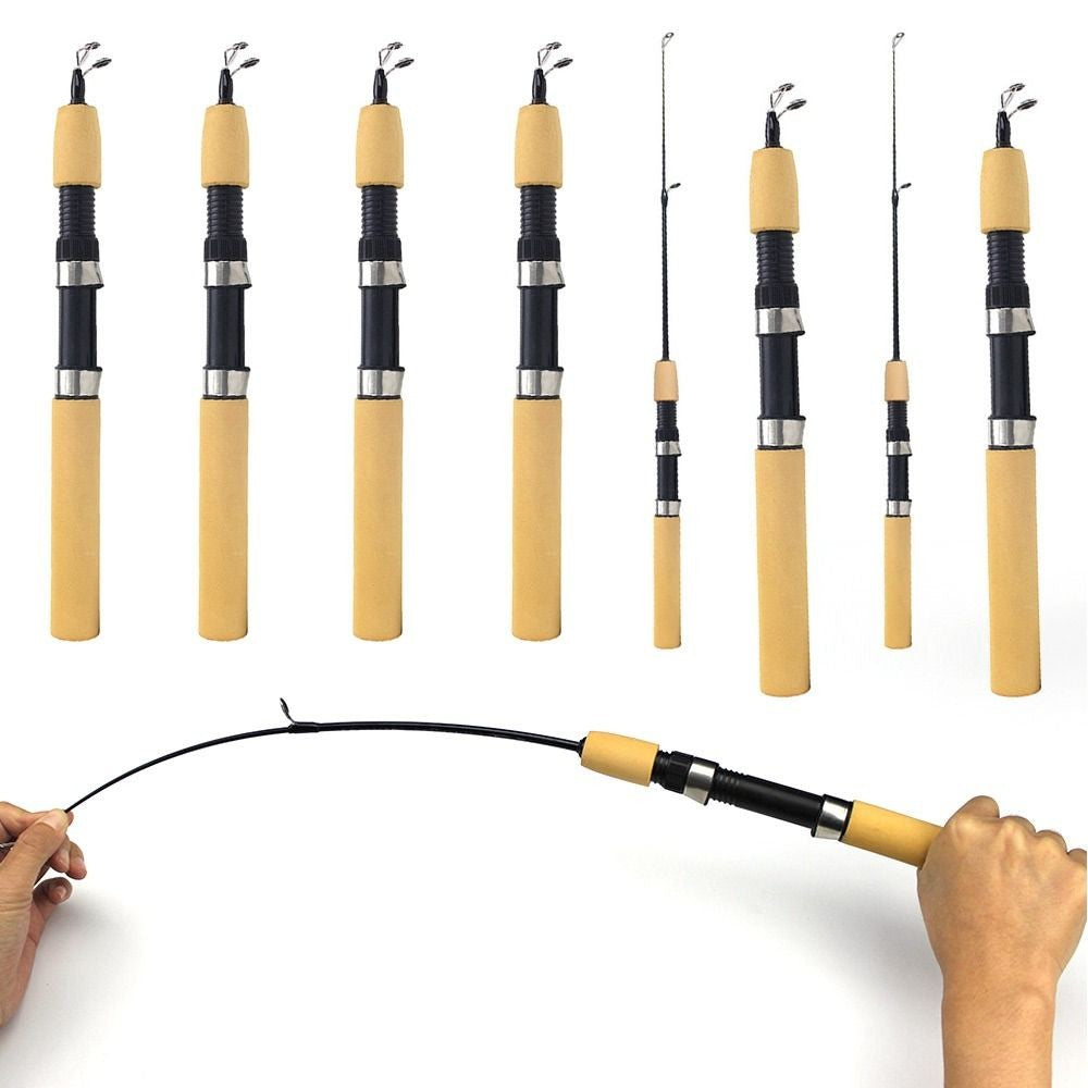 Varas de Pesca Retráteis para Gelo 2023 Inverno Haste Giratória para Pesca no Gelo Caneta Portátil 60cm 80cm 1M Haste para Pesca no Gelo Inverno