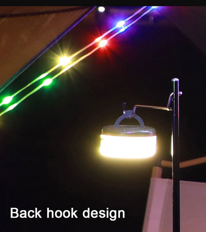 LED Light String Portable Camping Lights 1800mAh Rechargeable 8m Outdoor Atmosphere Tent Wedding Christmas Decor Strip Star Lamp