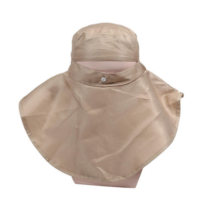 Chapéu de Proteção Solar de Verão Feminino, Viseira para Sol, Pesca, Caminhada, Viagem, Proteção de Pescoço, Lenço, Chapéu de Balde