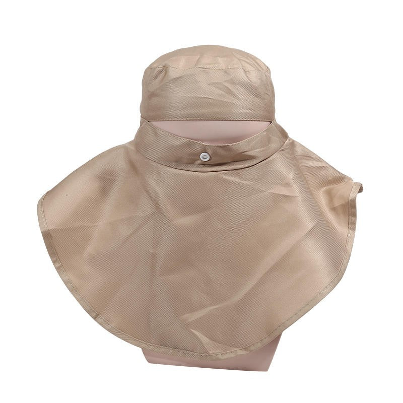 Chapéu de Proteção Solar de Verão Feminino, Viseira para Sol, Pesca, Caminhada, Viagem, Proteção de Pescoço, Lenço, Chapéu de Balde