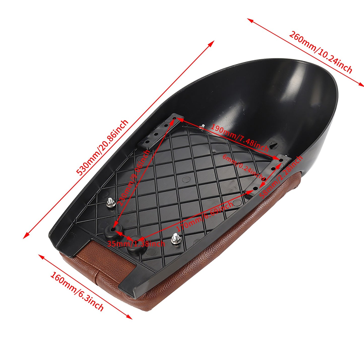 Retro Cafe Racer Seat Pan Base Vintage Saddle Scrambler Cushion Vintage Motorcycle Seats for BMW Triumph Bonneville Honda