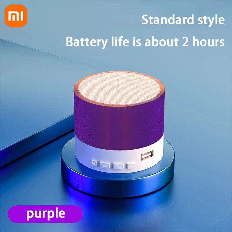 Xiaomi A10 Mini Portable Speaker Bluetooth Wireless Audio Dazzling Crack LED Light Subwoofer Support TF Card USB For PC/Mobile