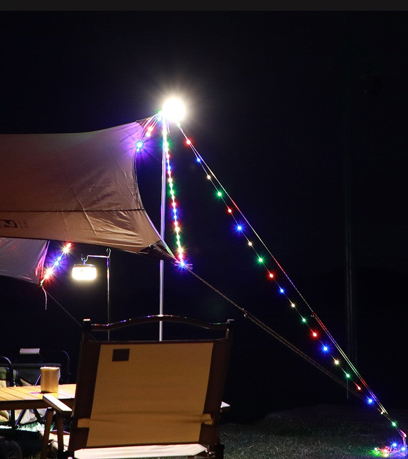 LED Light String Portable Camping Lights 1800mAh Rechargeable 8m Outdoor Atmosphere Tent Wedding Christmas Decor Strip Star Lamp