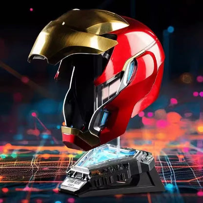 Mechahead Mk50 Jarvis Iron Man Helmet Luminous Voice Control Deformable Electric Opening Halloween Cos Mask Male Xmas Toys Gifts