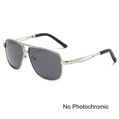 Men Night Vision Polarized Photochromic Sunglasses Aviator Style Yellow Color Change Lenses Driving Sun Glasses