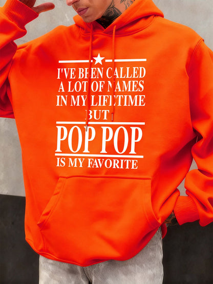 I Like The Word Pop Pop Printed Mens Hoodie Oversize All-Match Hoody Autumn Fleece Tops Casual Clothing Pocket Soft Streetwear