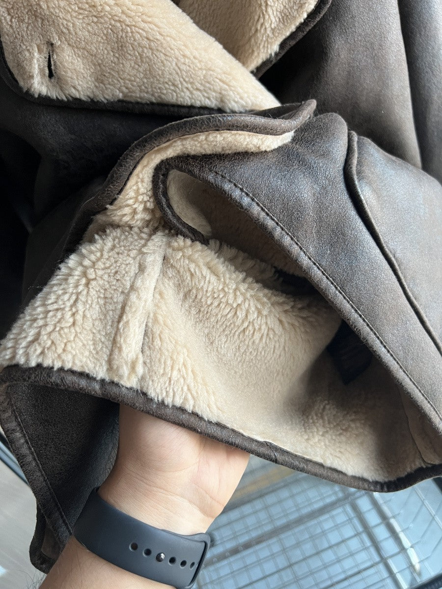 2024 Fall/Winter New Arrival Traf Women's ZW Series Double-Sided Collar Oversized Long-Sleeve Jacket Warm Coat 3548246