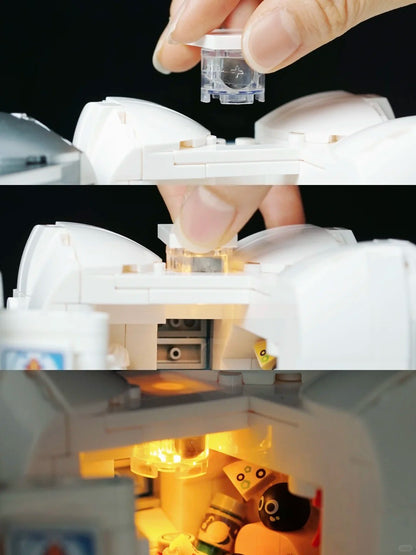 Especialista Criativo MOC Bloco de Montar Mecânico Dente Modelo de Estrutura Oral com LED Brinquedo Educacional para Crianças Presente de Natal