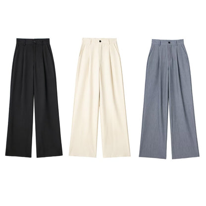HXAO Women 2024 Wide leg Pants Baggy High Waist Pants Women's Wide Trousers Black Office wear Wide Pants Woman Autumn Trousers
