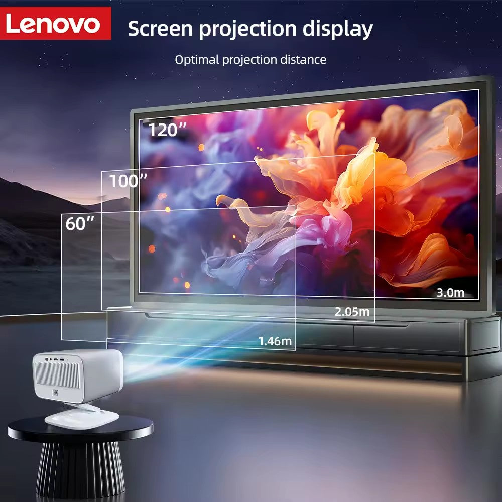 Lenovo Xiaoxin 100P Projector 1140ANSI Ultra HD LED Video Movie Home Theater Outdoor Portable Beam Projector PK hy300 Proyector