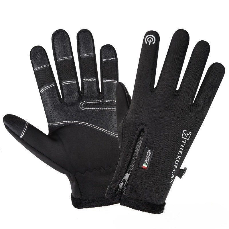 Luvas de Motocicleta Moto Luvas de Inverno Térmicas Forradas de Lã Inverno Impermeáveis Tela Sensível ao Toque Antiderrapantes para Pilotagem ao Ar Livre
