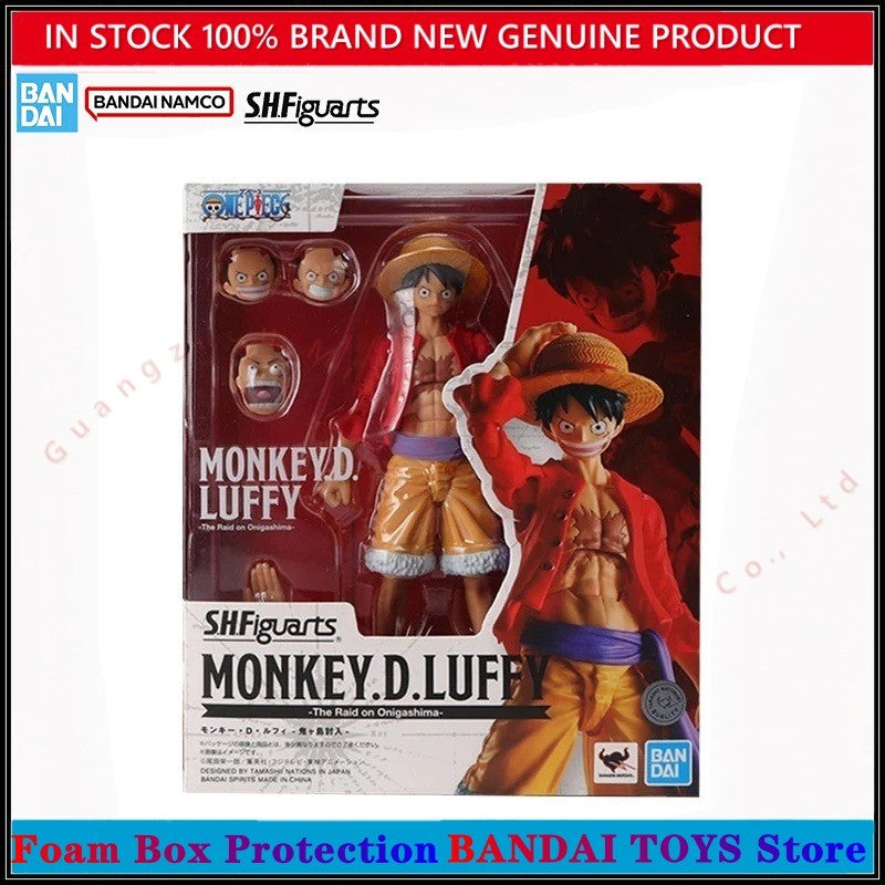 Atacado Bandai 100% Genuíno One Piece Model Kit Anime Figures SHF Monkey D Luffy Nami Shanks Roronoa Zoro Romance Dawn