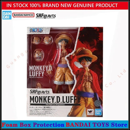 Atacado Bandai 100% Genuíno One Piece Model Kit Anime Figures SHF Monkey D Luffy Nami Shanks Roronoa Zoro Romance Dawn