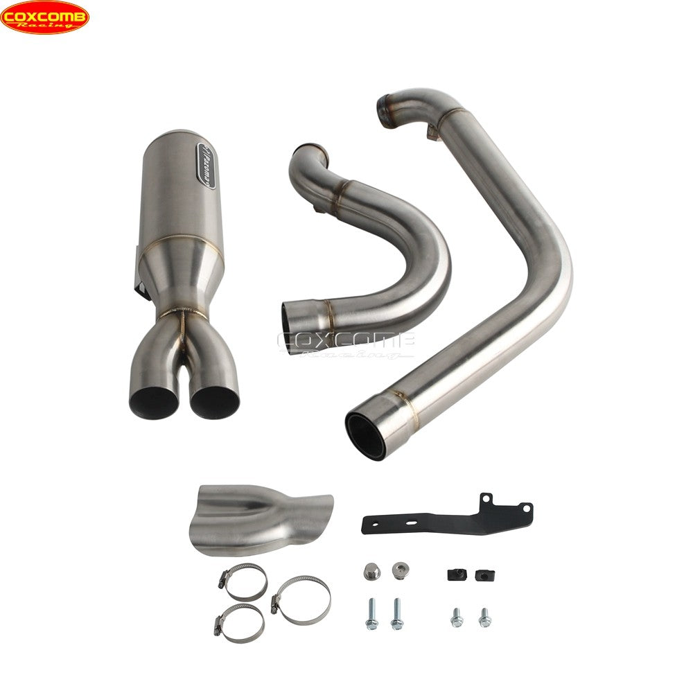 Slip On Exhaust Muffler System Motorcycle Complete Exhaust Pipe For Harley Dyna Street Bob FXDB FXDBB FXDBP FXDBI Limited FXDBC