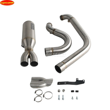 Slip On Exhaust Muffler System Motorcycle Complete Exhaust Pipe For Harley Dyna Street Bob FXDB FXDBB FXDBP FXDBI Limited FXDBC