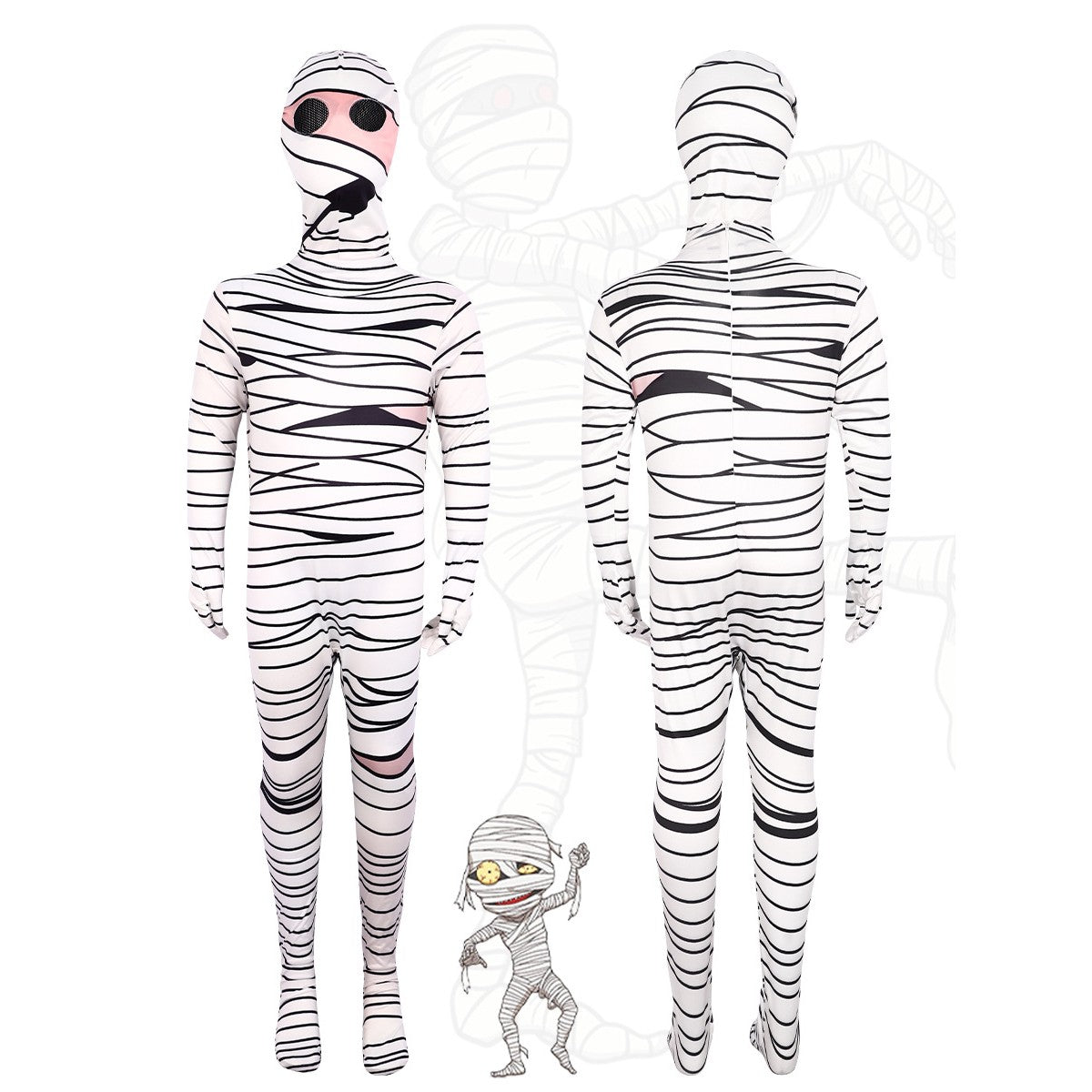 Halloween Costumes for Kids Siren Head Cosplay Bodysuit Boys Girls Anime Black Cat Character Fancy Dress Carnival Party Clothing