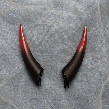 10/14/18cm Anime Gradient Halloween Devil Horns Head Clip Night Party Cosplay Headwear Dark Gothic Comic con Props Accessories