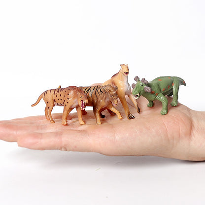 Miniatura Dinossauros Pré-históricos Mosassauro T-Rex Daeodon Moropus Mamute Tigre-Dente-de-Sabre Animais Figuras Coleção de Modelos Brinquedos Educativos