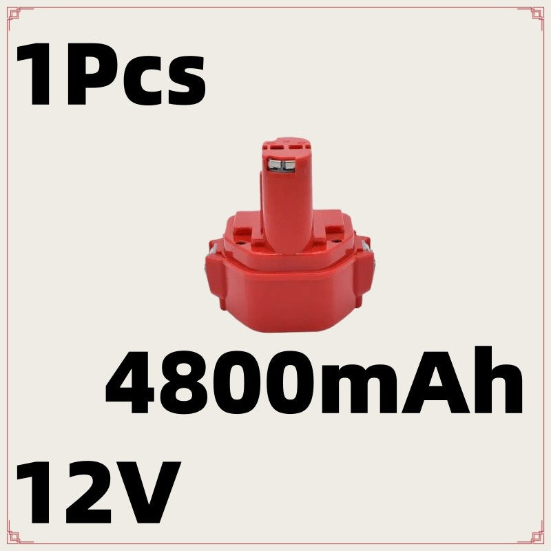 Uma bateria de níquel substituível adequada para ferramentas elétricas Makita, 12V, 12800mAh, modelos 1220, 1222, 1235, 1233S e 6271.