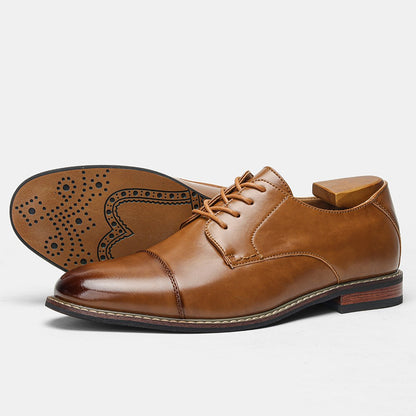 Men's Dress Shoes Fashion Comfortable 2025 Brand Leather Shoes Men