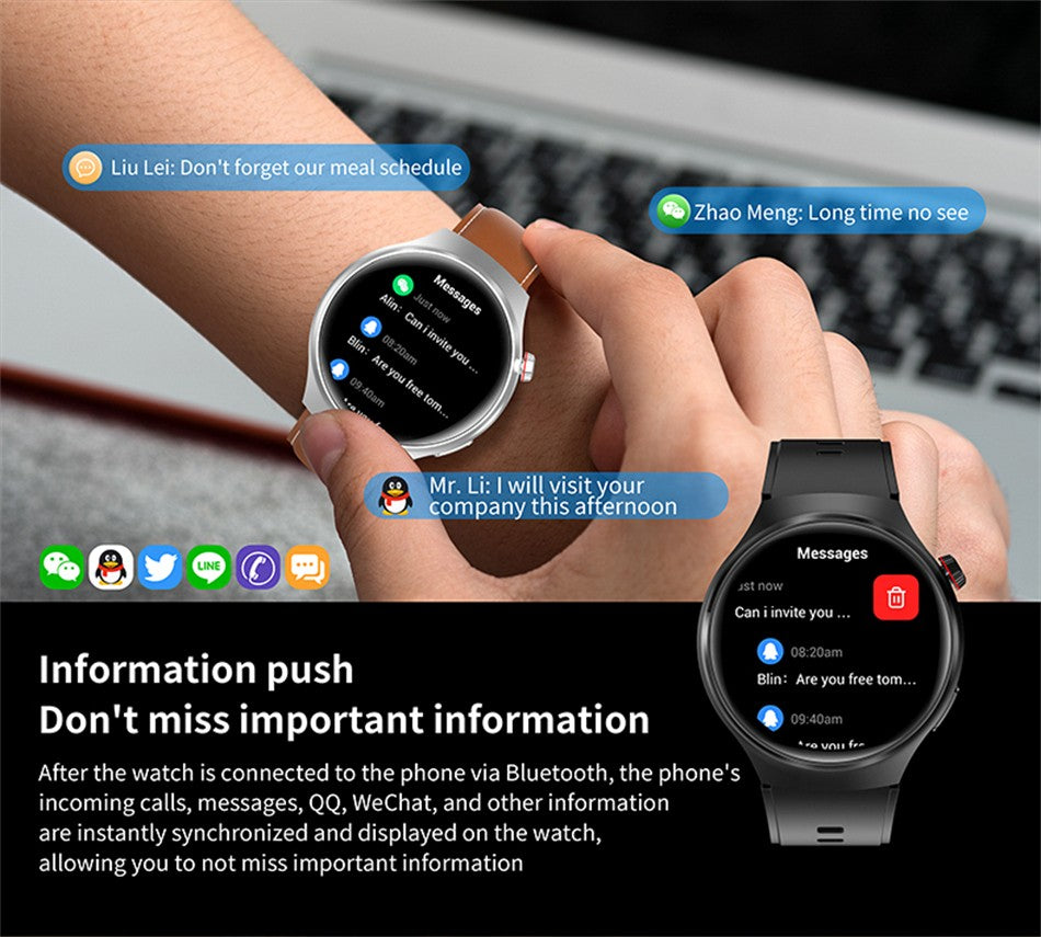 Smartwatch Masculino GT4 Pro 2026: Monitor de Saúde, à Prova D'água, Chamada BT, Tela AMOLED 360*360, Rastreamento GPS, Bússola, Novo Modelo Militar