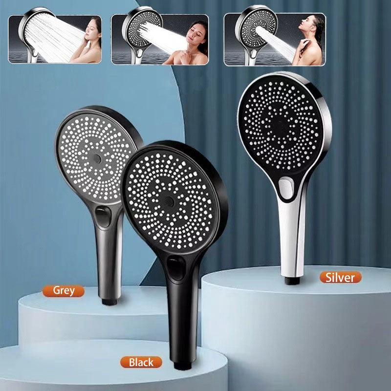 Chuveiro de tela grande com 3 modos de velocidade, acessórios portáteis para chuveiro, suprimentos de banheiro, kit completo de acessórios de chuveiro