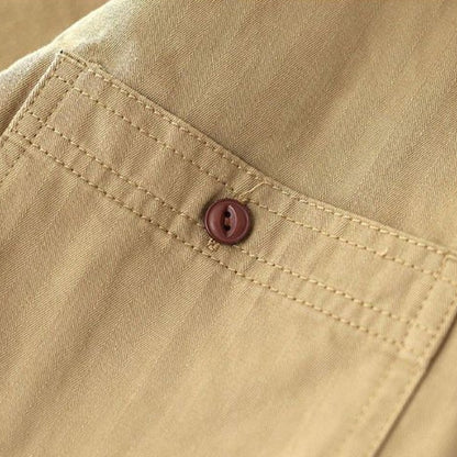 Gmiixder Men Cargo Long Sleeve Shirt Spring Autumn Hip Hop Jacket American Casual Retro Green Tough Man Workwear Shirt