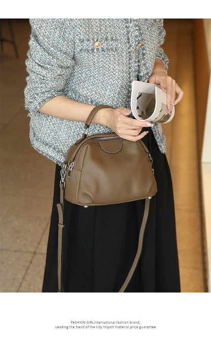 Genuine Leather Women's Bag 2026 New Luxury Designer Handbags Women High Quality Cowhide Shoulder Bag Versatile Crossbody Bags