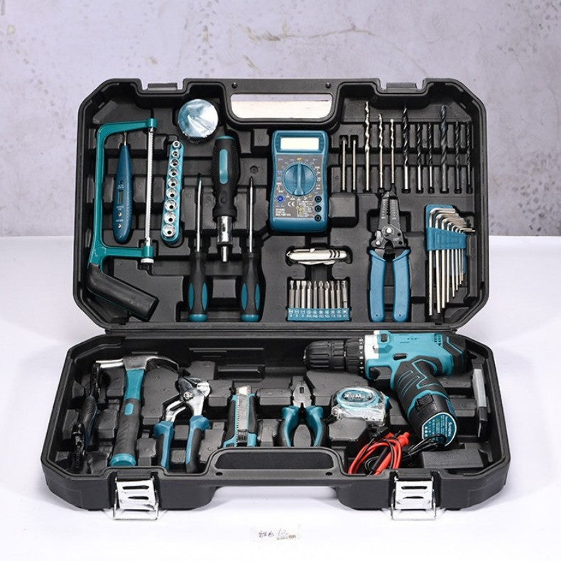 Conjunto de Ferramentas Elétricas para Furadeira 19-160PCS Jogo de Ferramentas Multifuncional para Reparo Doméstico Chave de Fenda Alicate Automotivo Caixa de Ferramentas