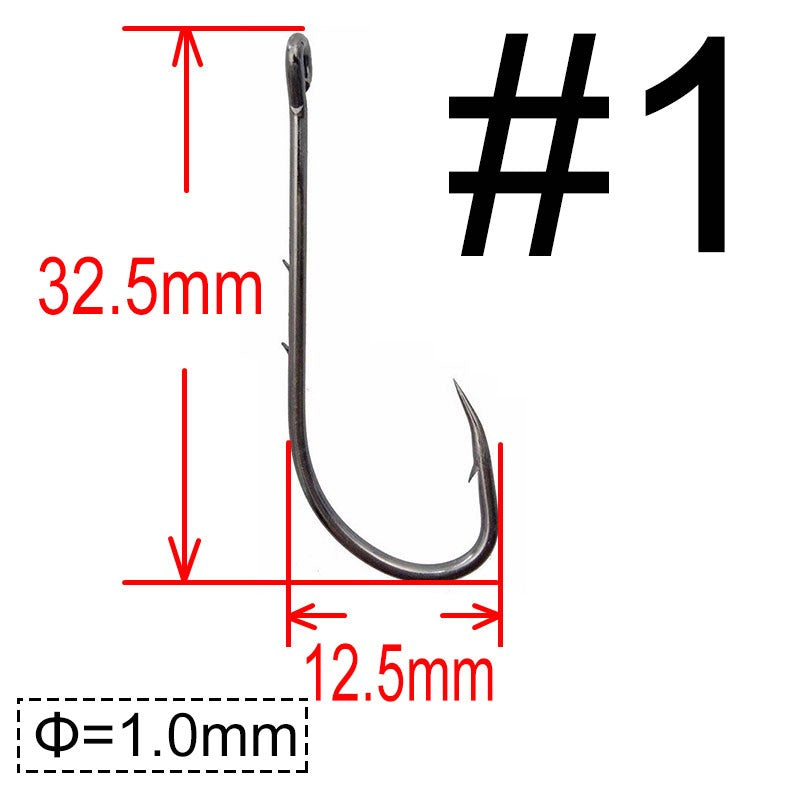 200 unidades Anzol Baitholder Ganchos para Pesca de Carpa Jig Anzol Grande com Farpa Aço de alto carbono