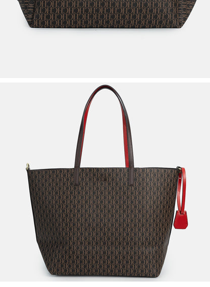 CH Elegant Light Luxury Practical With Bags Pure Color Simple Large Capacity Casual Resistant Brand Women's Bag Shoulder Bag