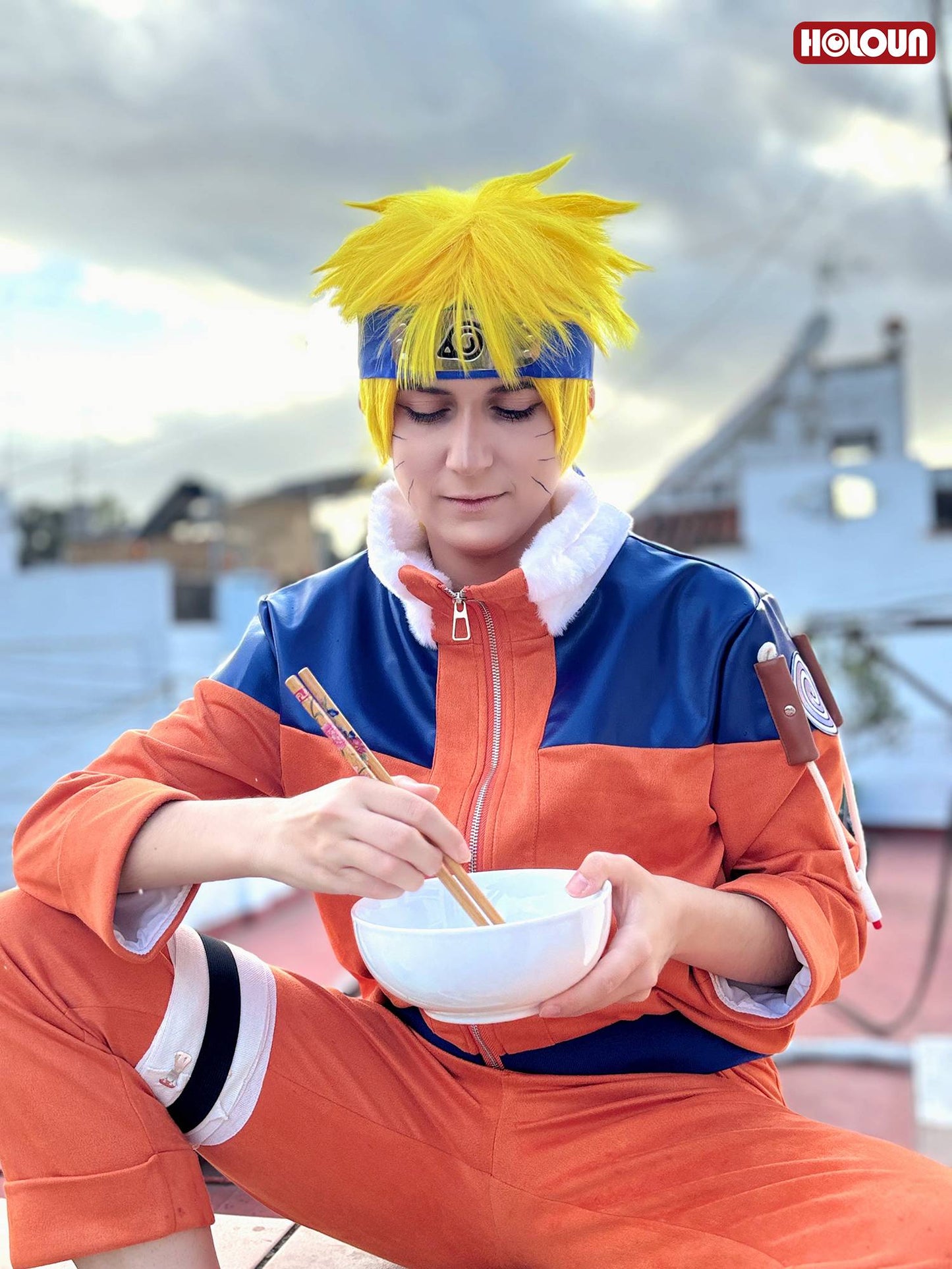 HOLOUN Anime Uzumaki Cosplay Costume Teenager Period Jacket Pants Bag Cos Convention Gift Unisex Adult Version