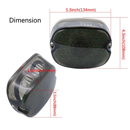 Luz de freio traseira LED para motocicleta DOT, pisca-pisca para Harley Sportster Dyna Fatboy Softail Touring Road Glide Road King