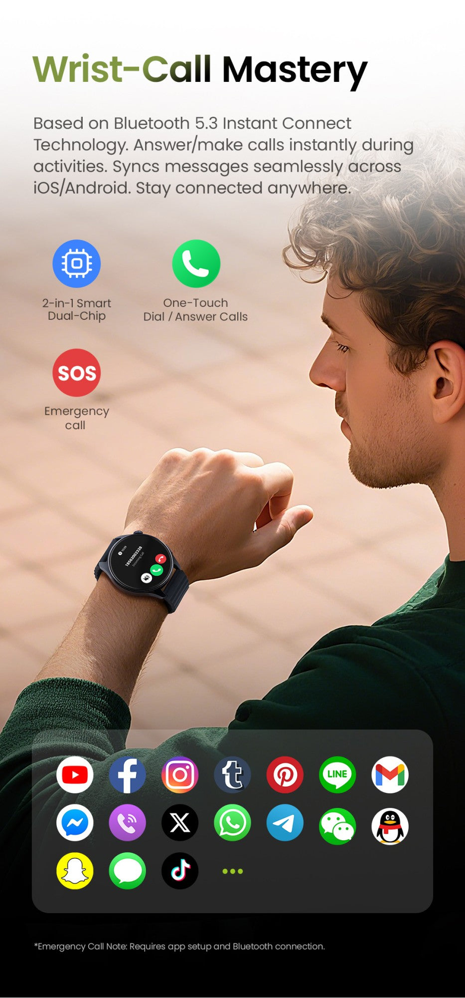 Smartwatch HAYLOU Watch 4S GPS, tela AMOLED HD de 1.43", posicionamento GPS de 5 satélites, mais de 120 modos de treino, relógio inteligente de esporte e fitness