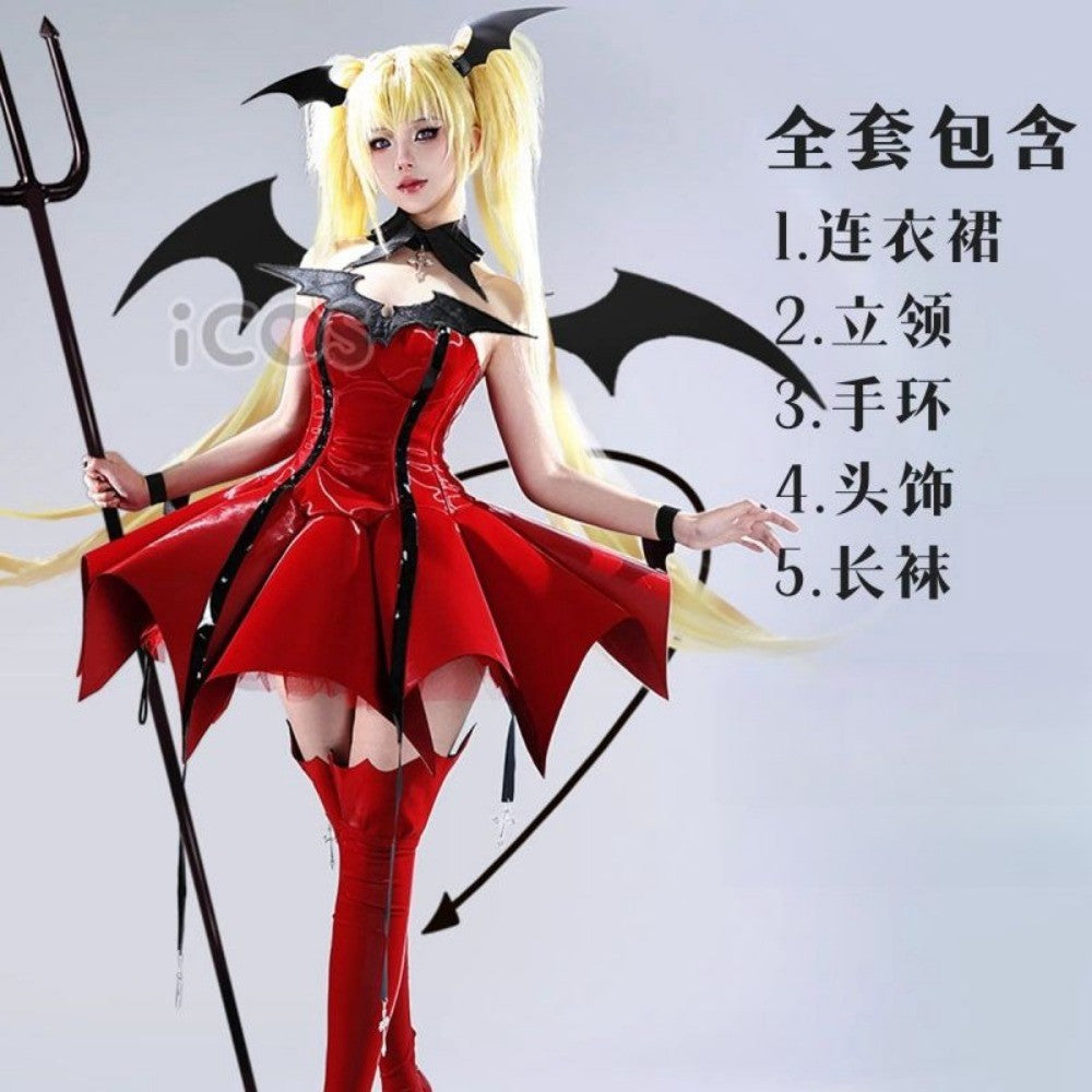 Utau Tsukiyomi Devil Costume Shugo Chara Cosplay Costume Full Set Anime Halloween Party Carnival Stage Performance Show