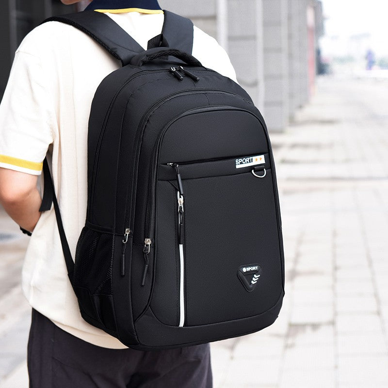 Mochilas Minimalistas de Grande Capacidade Masculinas Impermeáveis Oxford Mochila Escolar para Deslocamento Casual de Negócios Múltiplos Bolsos Bolsa de Viagem