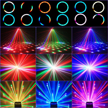 Datewink 65W Two-armed Moving Head Lights RGBW LED Stage Lighting Effect Projector DMX Remote Control For DJ Disco Wedding Party