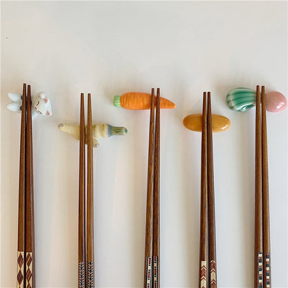 Suporte para Hashi Estilo Japonês Cerâmica Descanso de Hashi Formato de Frutas e Vegetais Garfo Prateleira Utensílios de Cozinha Decoração de Mesa de Jantar