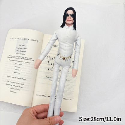 28cm Michael Jackson Action Doll Michael Jackson Cosplay Props Soft Stuffed Doll Abstract Joint Mobility Doll Collection Gift