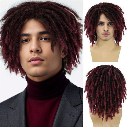 Peruca Trançada Suja Africana, Peruca Trançada Sintética, Capacete Masculino Completo, Roupa Diária Popular, Peruca Trançada Preta Rock Ball