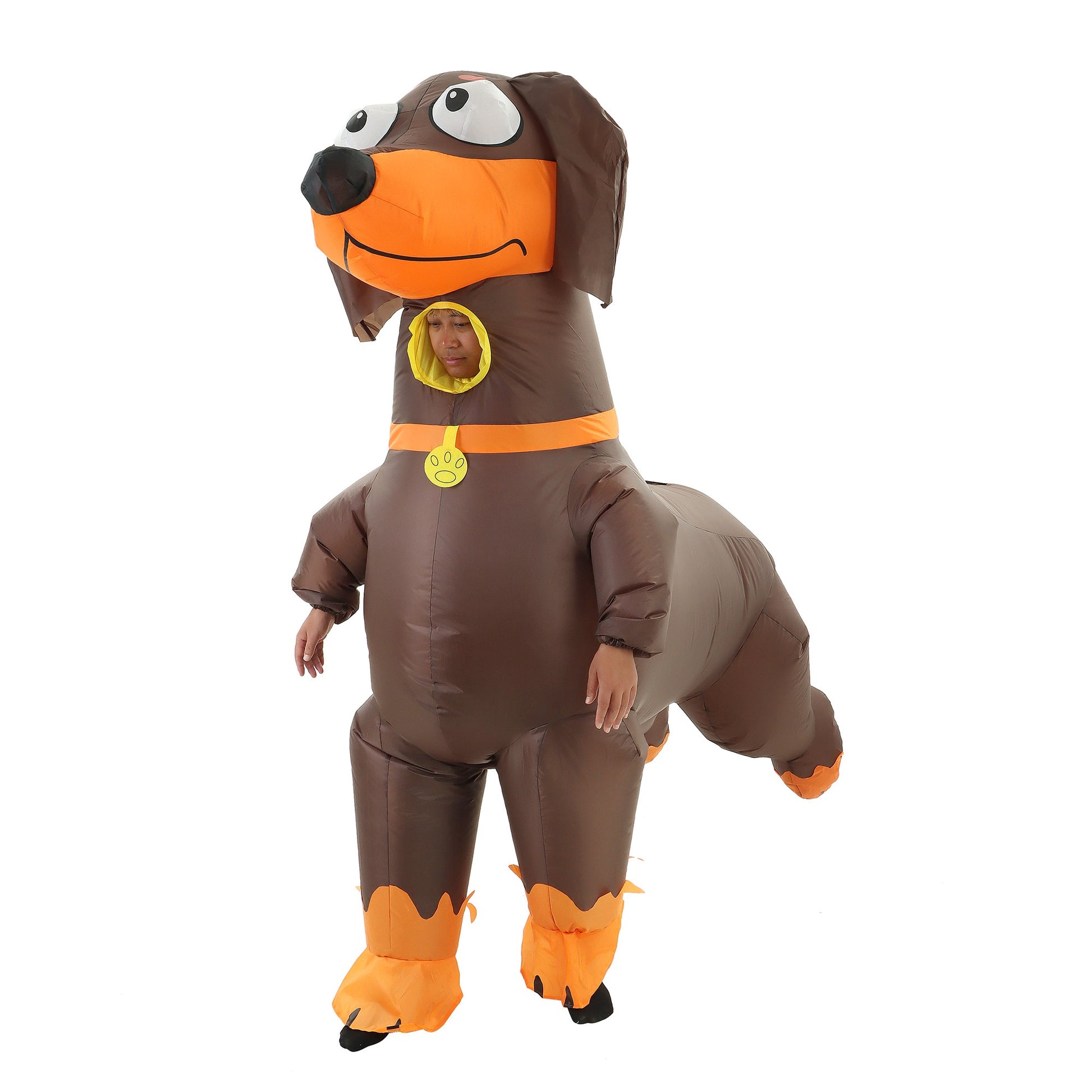 Dog Dachshund Inflatable Costume Adult, Full Body Blow Up Costume for Halloween Easter Carnival Christmas Drag Party