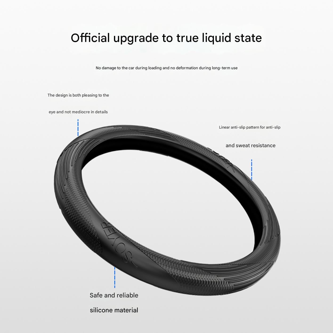 Capa de volante de carro de silicone de verão antiderrapante absorvente de suor capa protetora de volante de alta qualidade para as quatro estações