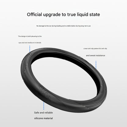 Capa de volante de carro de silicone de verão antiderrapante absorvente de suor capa protetora de volante de alta qualidade para as quatro estações
