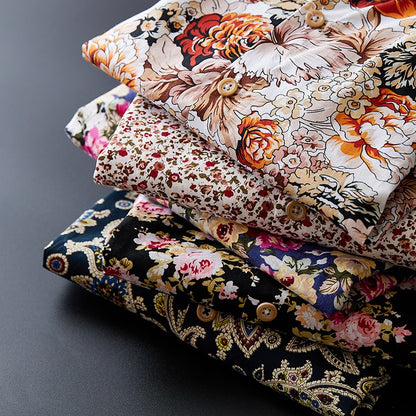 Size M- 5XL 2024 New Summer Mens Long Sleeve Hawaiian Shirts Cotton Casual Floral Shirts Wave Regular Mens Clothing Fashion CS11