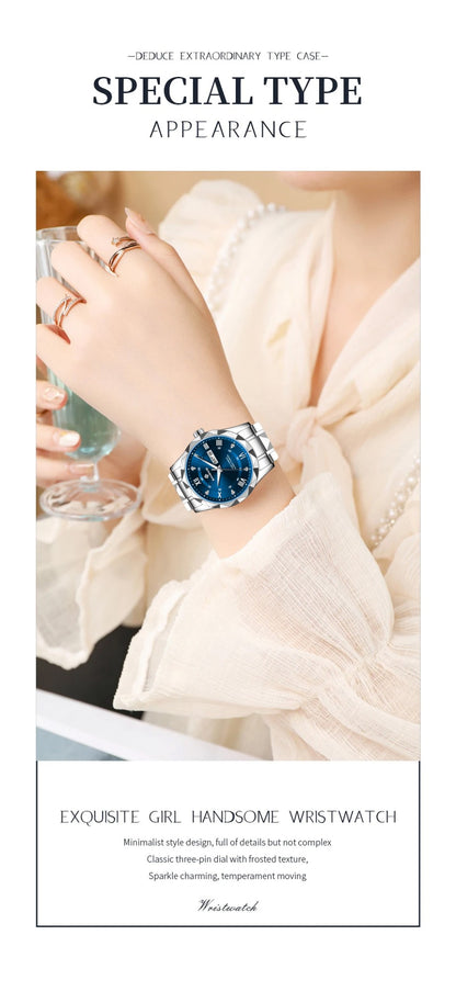 BANGWEI Woman Watch Luxury Elagant Classic Fashion ClockBusiness Casual Date Stainless Waterproof Luminous Quartz Ladies Watches