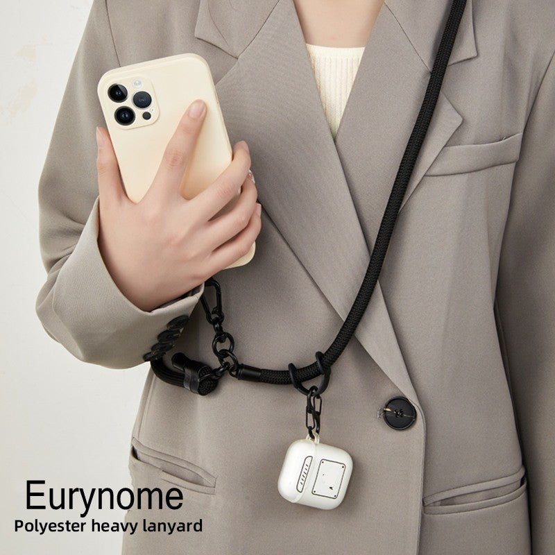 Cordão de Telefone Ajustável 1 Cm de Diâmetro Capa Universal Externa Transversal Ombro Cartão Corda de Pescoço Clipe Alça de Pulso Anti-perda