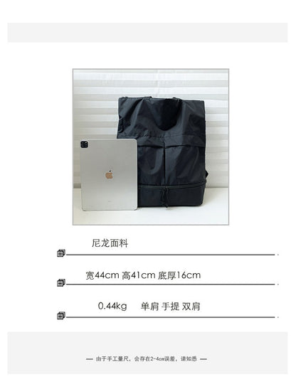 Mochila Feminina e Masculina Grande Capacidade Unissex Mochilas Nylon Impermeável Bolsa Esportiva Bolsas Escolares Tendência Portátil Lazer Viagem Bolsa de Mão