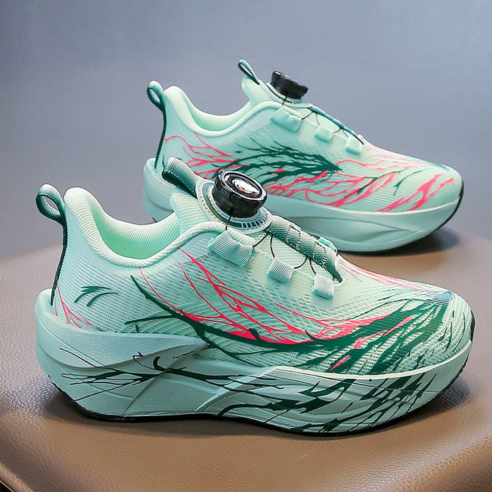 Autumn Sport Shoes For Children Mesh Breathable Teenager Kid's Sneakers Soft-soled Lightweight Boy's Girl's Running Shoes