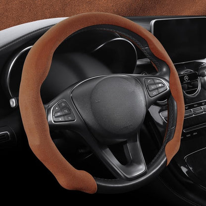 Capa de volante de camurça ultrafina estilo cartão, versão universal dinâmica e moderna