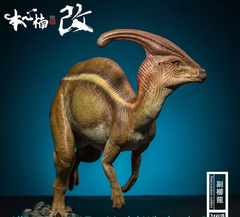 NANMU É DIFÍCIL DE MUDAR Modelo de Dinossauro Parassaurolofo do Período Jurássico 26CM Estátua de Dinossauro Estático Cadáver de Hadrossauro